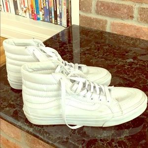 Women’s White Van High Tops